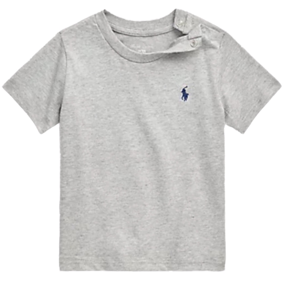 RALPH LAUREN • Polo Baby Boy Cotton Jersey Crewneck Tee Shirt